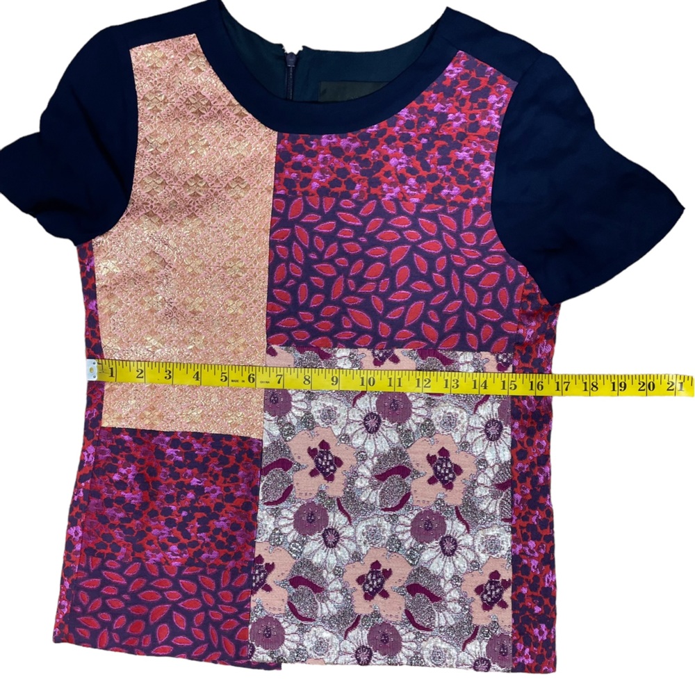 J Crew Collection Brocade Patchwork Top - image 5